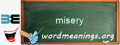 WordMeaning blackboard for misery